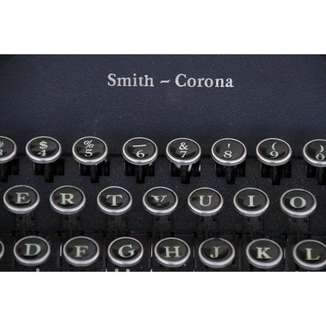 Vintage Smith Corona Typewriter and Case For Sale In Houston - Image 6 of 12