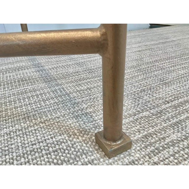 Vintage Niermann Weeks Italian Style Glass Top Coffee Table For Sale - Image 9 of 9