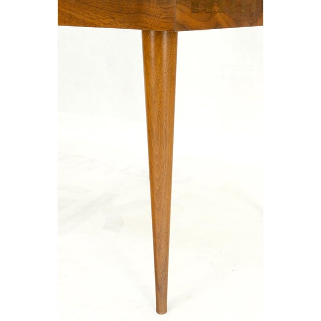 Mid 20th Century Pair Square Mel Smilow Slatted Solid Walnut Modern Benches Side Tables MINT! For Sale - Image 5 of 11