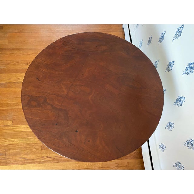 Mid 18th Century Antique Mid-1700s British Rococo Mahogany Tilt-Top Table For Sale - Image 5 of 12