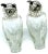 Silver Austrian Art Deco 'Rock Crystal' & Sterling Owl Salt & Pepper Shakers - a Pair For Sale - Image 8 of 12