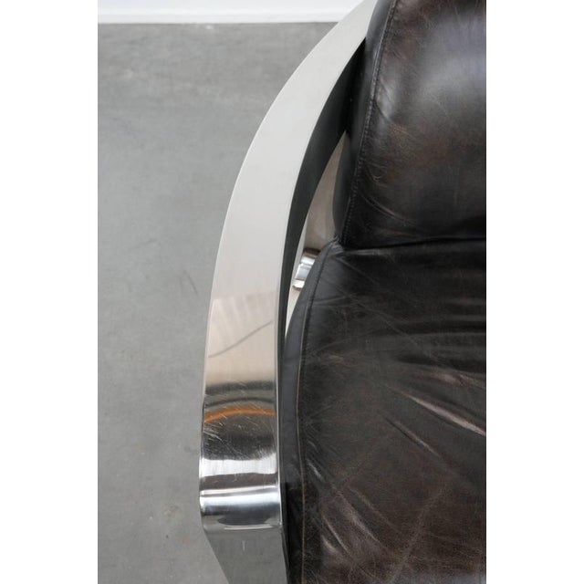Metal Aviator Armchair with Aluminum Frame For Sale - Image 7 of 15