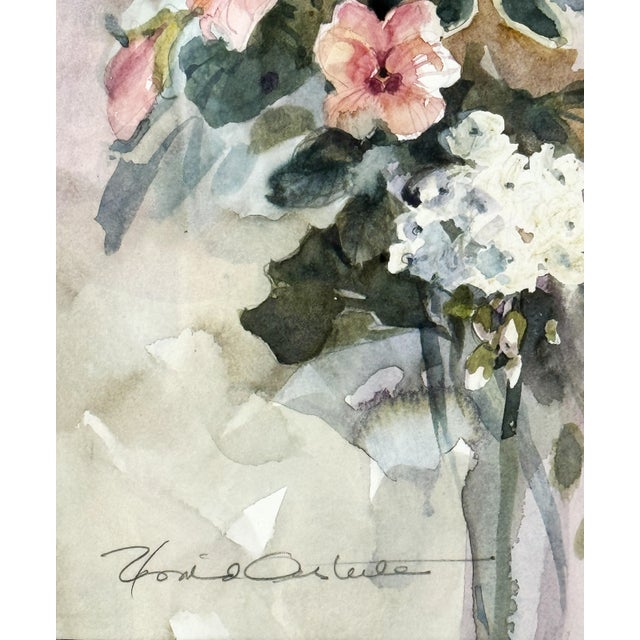 Original Hand Painted Botanical in Gilt Frame For Sale - Image 9 of 12