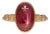 3.5Ct Star Ruby Ring With Earth Mined Diamonds Accents: Solid 14k Gold, Size 6.75 For Sale