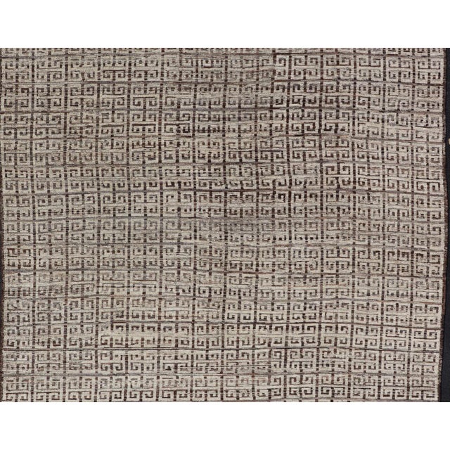 Modern Khotan Wool Rug in Brown by Keivan Woven Arts 10'8 x 14'2 This modern casual rug has been hand-knotted. The rug...