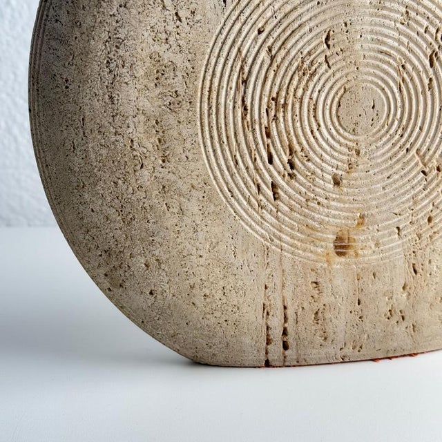 Italian Travertine Vase attributed to P. A. Giusti and Egidio Di Rosa for Up&Up, 1970s For Sale - Image 6 of 16
