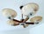 Metal Large Art Deco Pendant Light in Wood and Glass, 1930s For Sale - Image 7 of 18