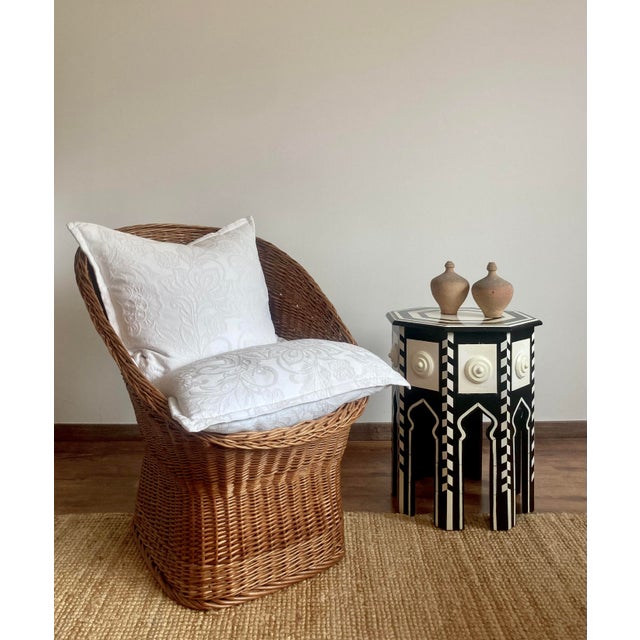 Mid-Century Modern Mid-Century Sculptural French Wicker Barrel Armchairs, 1960s, Set of 2 For Sale - Image 3 of 18