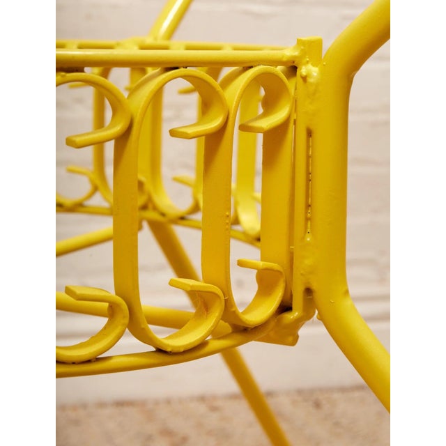 Styled After Arthur Umanoff Yellow Vintage Outdoor Table For Sale - Image 10 of 12