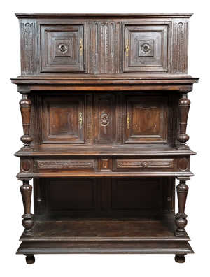 Renaissance Cabinet in Carved Wood, 1680s