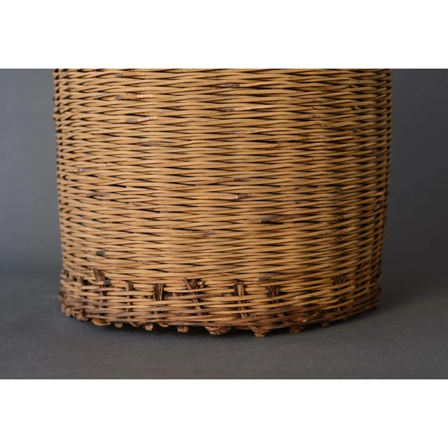 1970s Vintage Modern Boho Wicker Rattan Table Lamp For Sale In San Francisco - Image 6 of 13