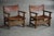 Brutalist Mid 20th Century Spanish Brutalist Armchairs in Wood & Leather, 1960s, Set of 2 For Sale - Image 3 of 18