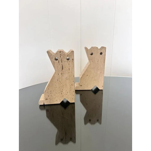 Stone Travertine Bookends by Enzo Mari, 1970s, Set of 2 For Sale - Image 7 of 10