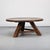 1960s Large Round Vintage Brutalist Rustic Farmhouse Coffee Table from Oak For Sale - Image 5 of 9