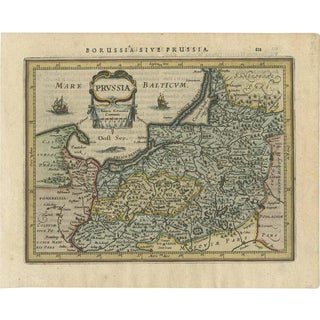 Antique Map of Prussia by Janssonius, 1628 For Sale