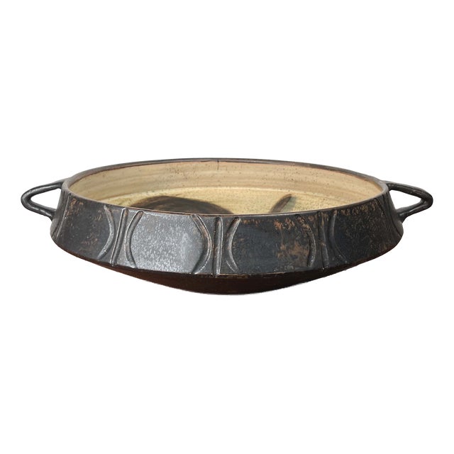 Large Mid-Century Modern Danish Studio Pottery Bowl from Lund Keramik, 1960s For Sale
