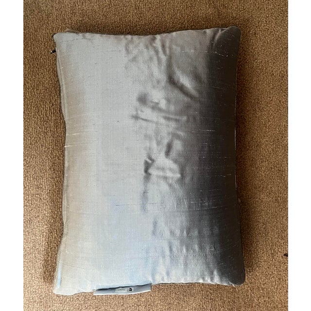 1990s Custom Silk Ribbon Pillow For Sale - Image 4 of 4