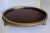 Traditional Neoclassical Oval Wood and Brass Footed Tray For Sale In Los Angeles - Image 6 of 12