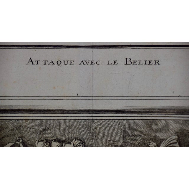 Traditional "Attack With a Battering Ram": An 18th Century Engraving by Montfaucon, 1719 For Sale - Image 3 of 9