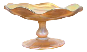 Louis Comfort Tiffany Favrile Iridescent Art Glass Compote Dish or Tazza
