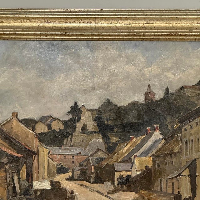 19th Century Framed Oil Painting on Canvas by Henri Orban (1836-1904) 'Esneux' For Sale - Image 12 of 18
