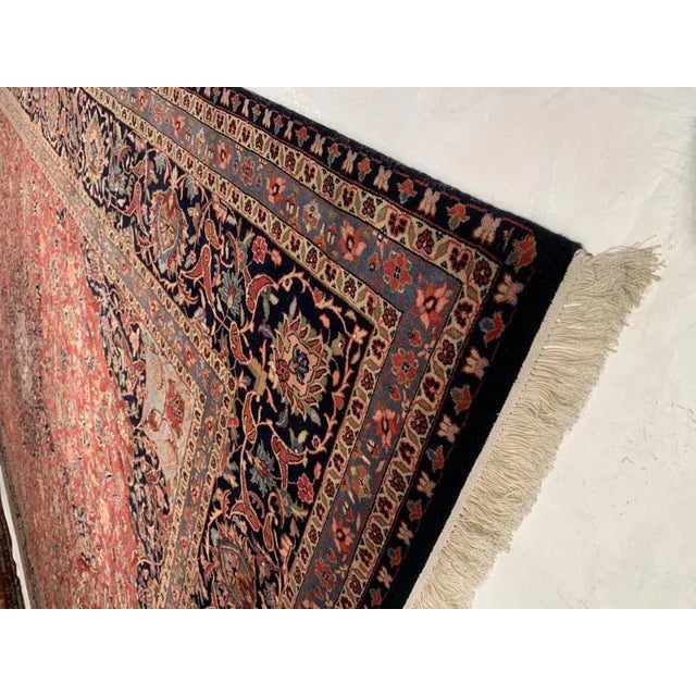 Brick Red Pasargad Rust Persian Hand Knotted Fine Kashan Design Rug- 10' X 16' For Sale - Image 8 of 10
