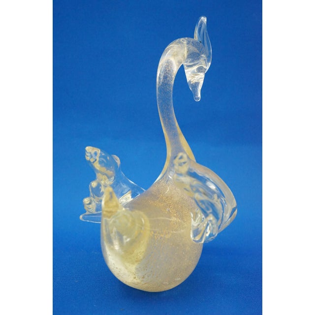 20th Century Murano Blown Glass Swan Sculpture in Gold Aventurine by Archimede Seguso, Italy For Sale - Image 6 of 18