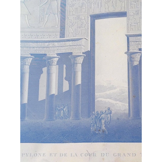 19th Century Temple of Edfu with Framed Engraving For Sale - Image 4 of 13