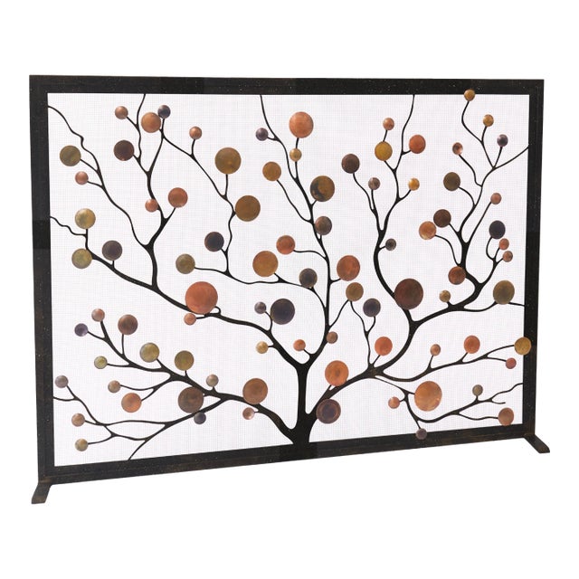 Origin Mid Century Modern Fireplace Screen For Sale