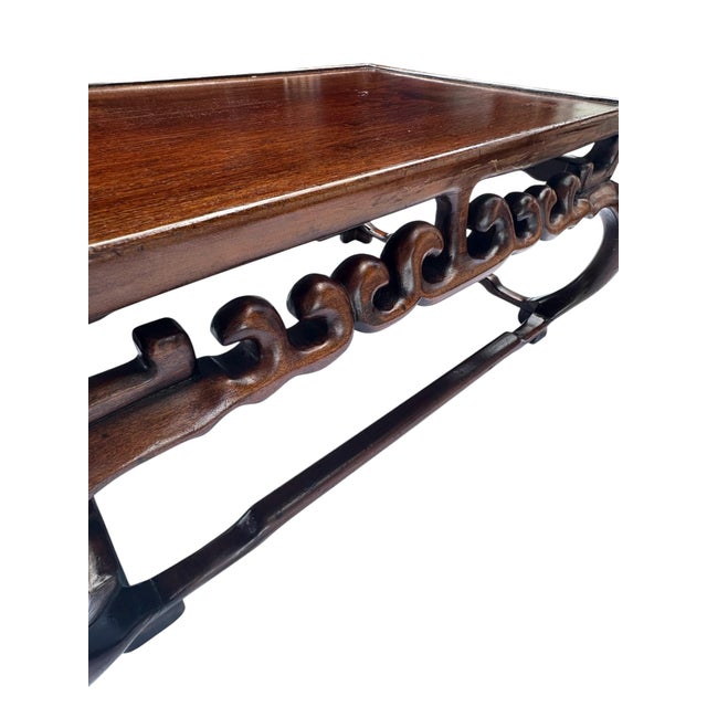 Wood 19th Century Chinese Huali Kang Small Low Table For Sale - Image 7 of 12
