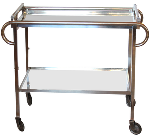 French Art Deco Bar Trolley attributed to Jacques Adnet, 1930s