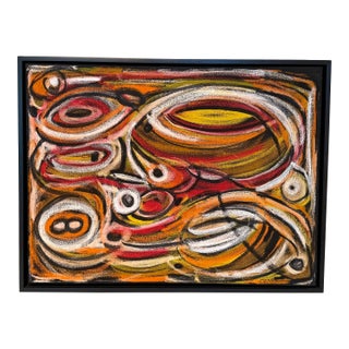 1940s Abstract Impressionist Painting unknown Artist For Sale