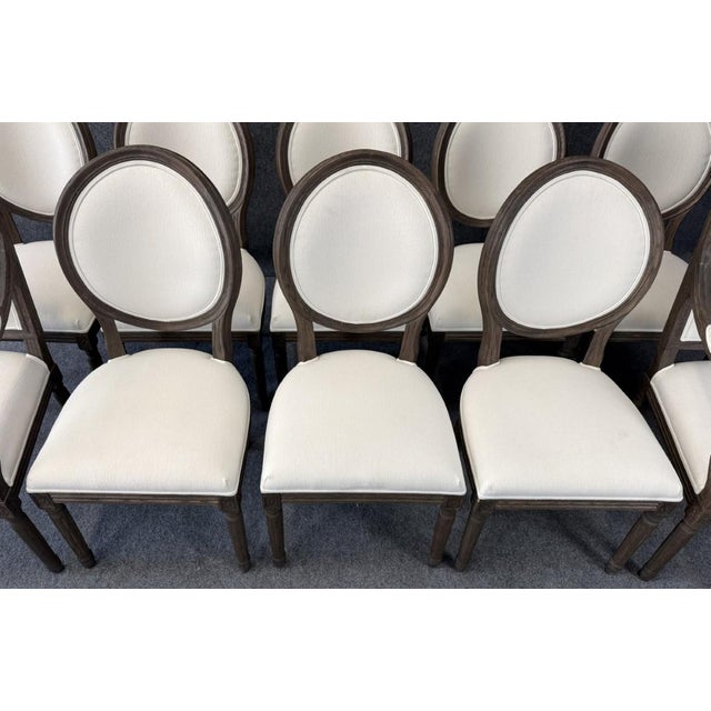 11 Piece Restoration Hardware Dining Set With 9-12ft Table and French Chairs For Sale - Image 13 of 18