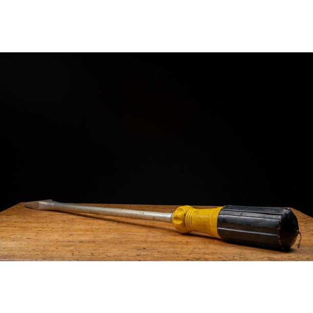 Mid 20th Century Oversized Wooden Flathead Screwdriver Display Prop For Sale - Image 4 of 8