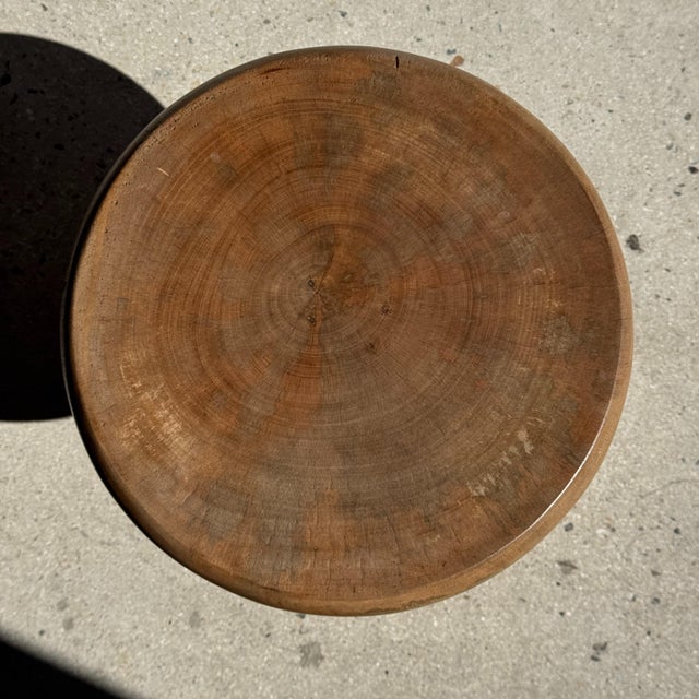 Pawn Natural Stool in Mango Wood, 1980s For Sale - Image 4 of 11