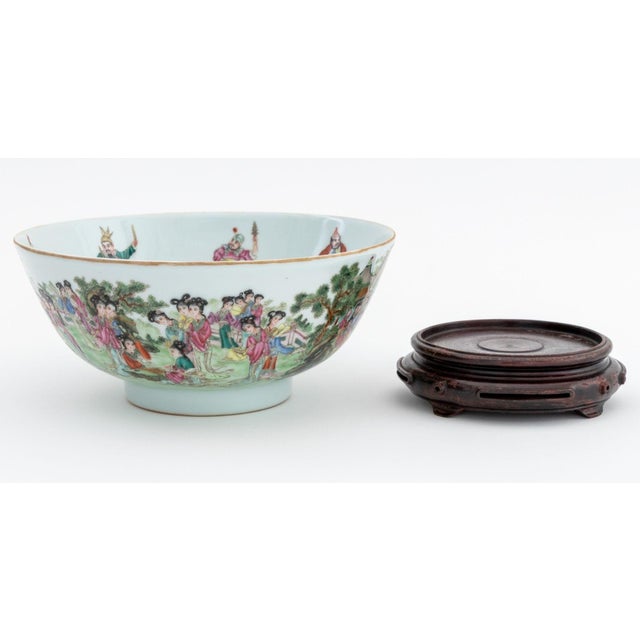 Ceramic Chinese Famille Rose Porcelain Bowl For Sale - Image 7 of 9
