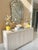 Metal Pair of Vintage Italian Hand-Painted Metal Wildflower Arrangements in Textured Yellow Ceramic Pots For Sale - Image 7 of 12