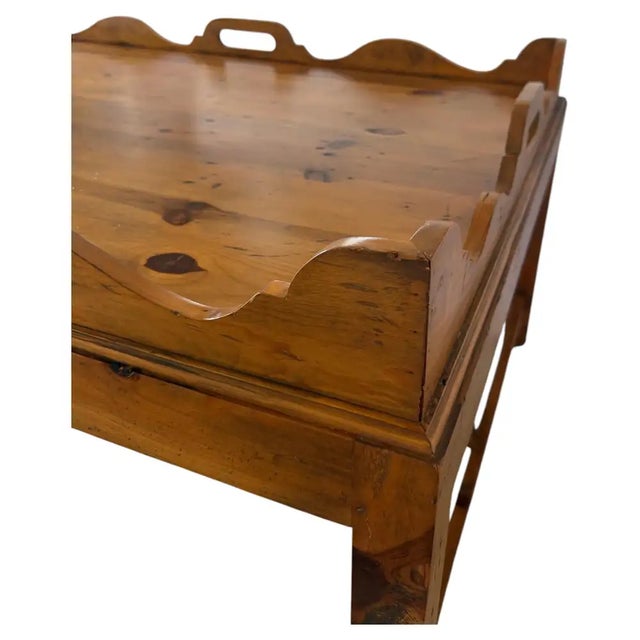 Ralph Lauren Home Tray Top Coffee Table Western Santa Fe Ranch Rustic Wood Large For Sale - Image 12 of 18