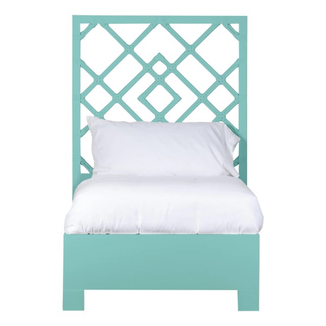 Darien Platform Bed Twin, Turquoise For Sale