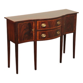 Craftique Hepplewhite Style Banded Mahogany Sideboard For Sale