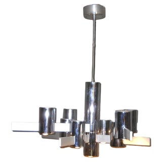 Aluminium Ceiling Light by Gaetano Sciolari For Sale