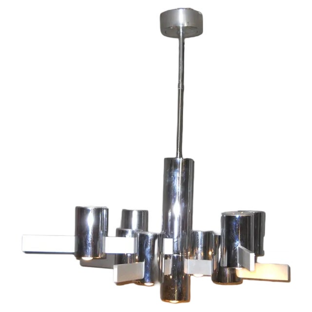 Aluminium Ceiling Light by Gaetano Sciolari For Sale