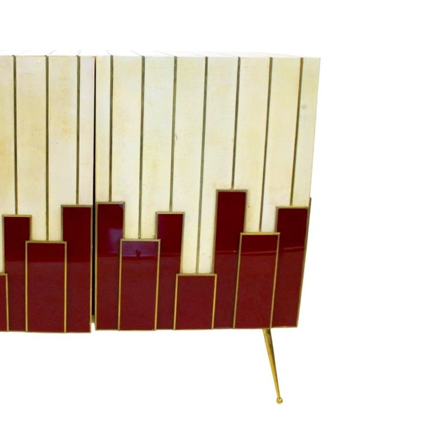 Mid-20th Century Modern / Art Deco Style Italian Painted Server Cabinet For Sale In New York - Image 6 of 9