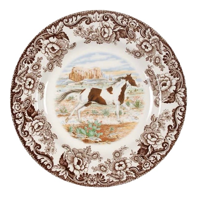Spode Woodland Horse “Paint” Dinner Plate For Sale