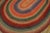 1930s Multicolor Folk Art Antique Oval American Braided Rug 6'10" X 9'2" Cotton Carpet For Sale - Image 4 of 15