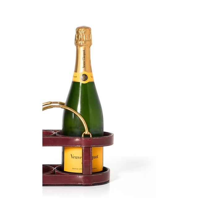 1960s Mid-Century Modern Hermès Wine Bottle Holder For Sale - Image 4 of 4