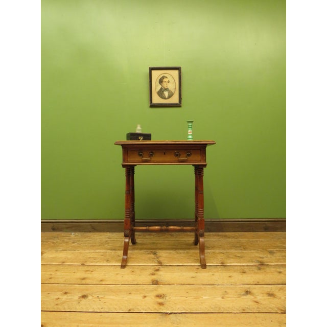 Trinity House Style Worktable with Inlaid Ship by H. Larsen, 1911 For Sale - Image 14 of 18