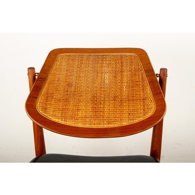 Danish Model FD 187 Chairs in Teak, Cane and Leather by Arne Vodder for France & Son, 1956, Set of 6 For Sale - Image 9 of 18