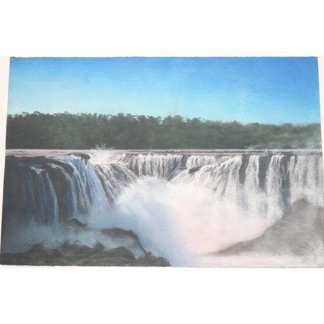 1989 Sharon Frazier Foz Do Iguacu, Brazil Waterfalls Pastel Painting One-of-a-Kind For Sale - Image 4 of 18