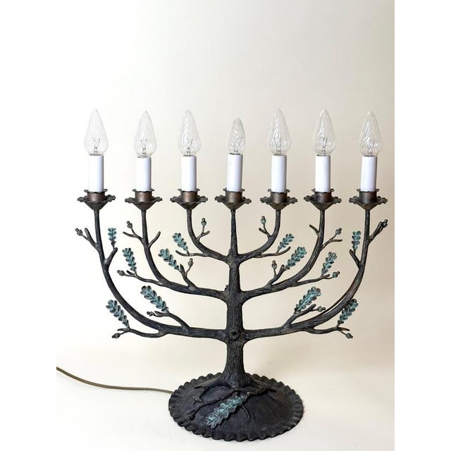 Art Deco German Sculptural Seven-Light Oak Tree Candleholder, 1930s For Sale - Image 3 of 18